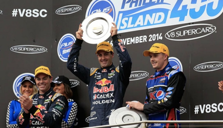 drivers celebrating win at phillip island